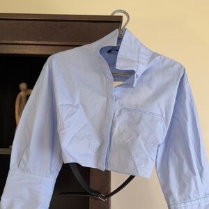 Zara Light Blue Crop Top